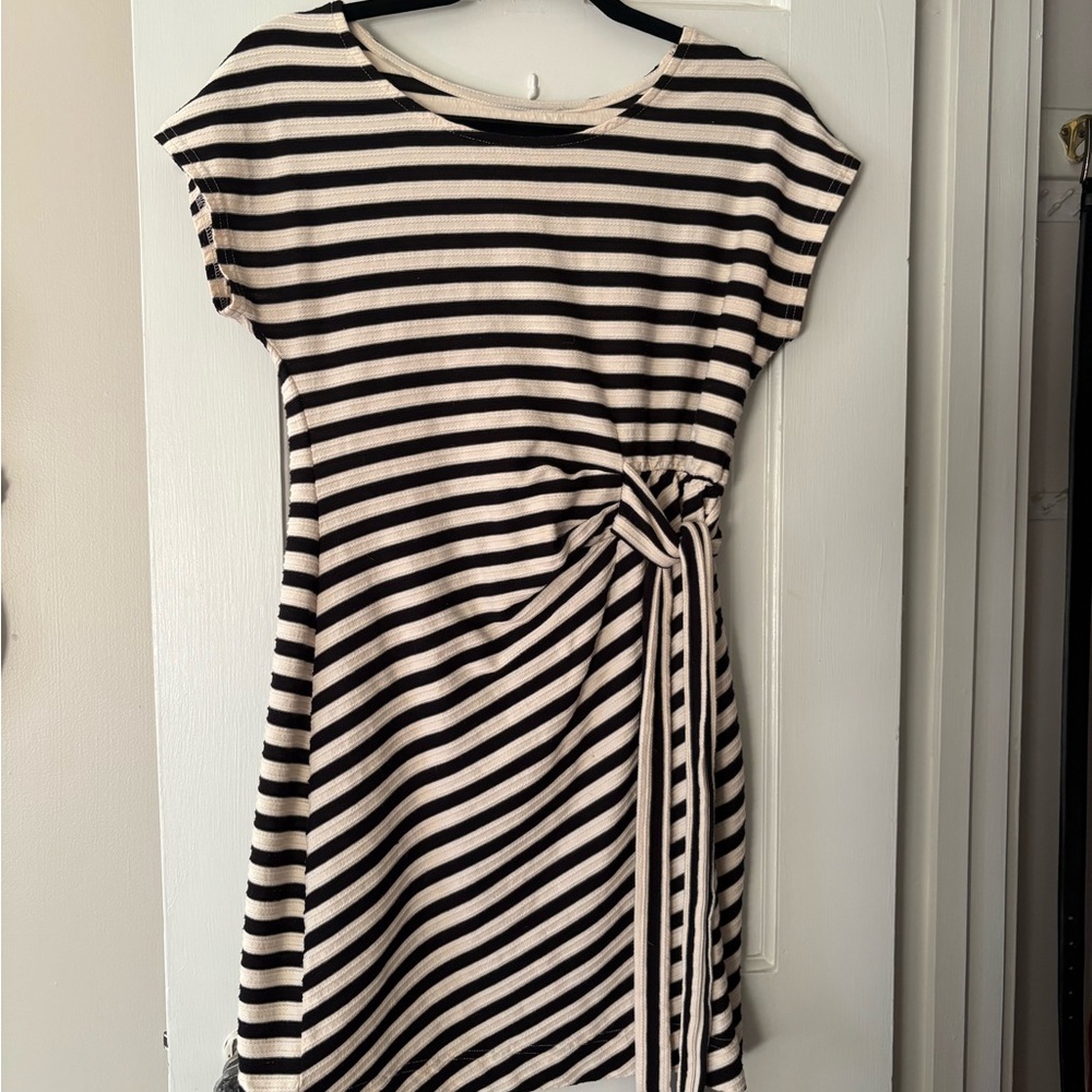 Anthropologie Saturday Sunday Black and White Striped Dress